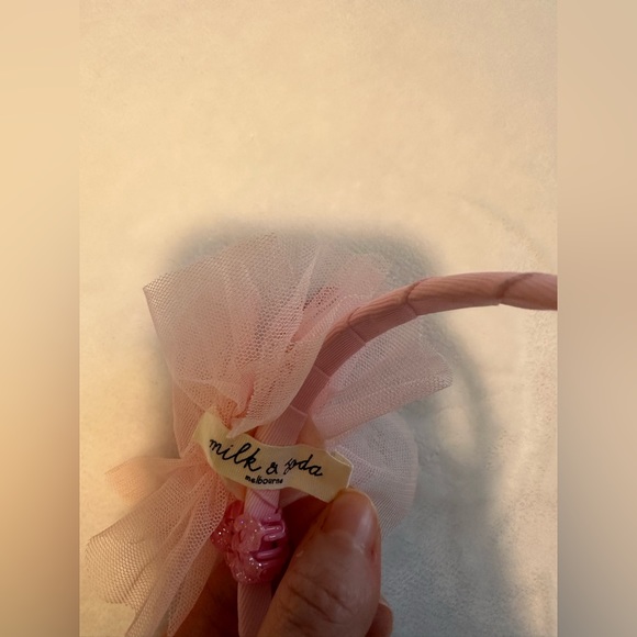 Milk & Soda Princess pink headband. Crown w tulle - Picture 3 of 3